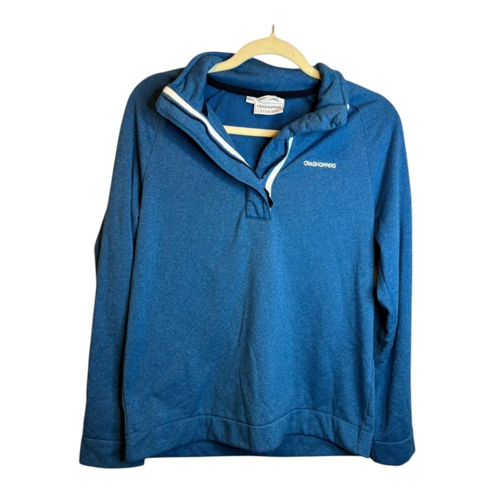 Craghoppers Sweatshirt Women's Size EU 40 UK‎ 14 US Large Fleece 1/2 Zip Blue